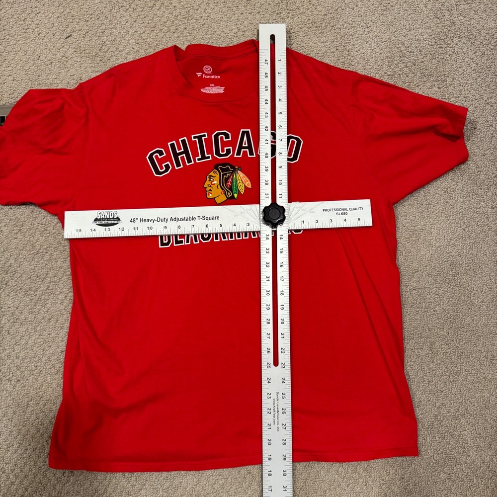 Chicago Blackhawks NHL Fanatics Red T-Shirt Mens 2XL Hockey - Picture 5 of 5